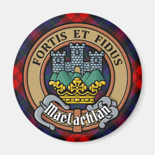 Íman Clan MacLachlan Crest sobre Tartan