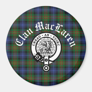 Íman Clan MacLaren Crest Crachá e Tartan personalizáv