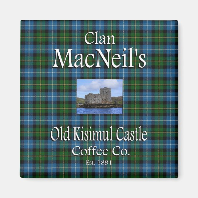 Íman Clan MacNeil, o Antigo Castelo de Kisimul Coffee C (Frente)