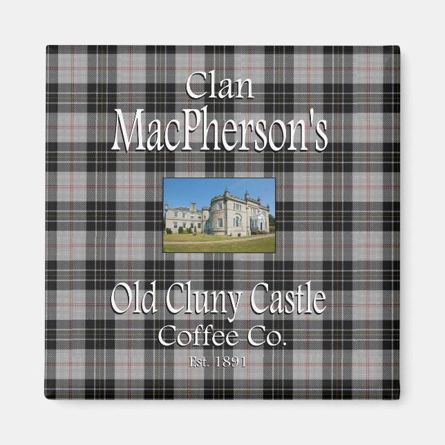 Íman Clan MacPherson, antigo Cluny Castle Coffee Co. (Frente)