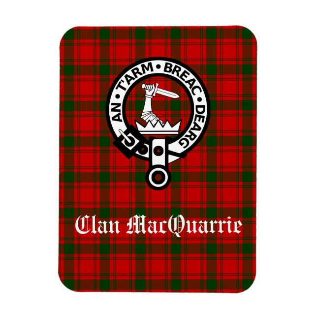 Íman Clan MacQuarrie Tartan e Crest (Vertical)