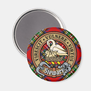 Íman Clan Stewart Crest sobre o Royal Tartan