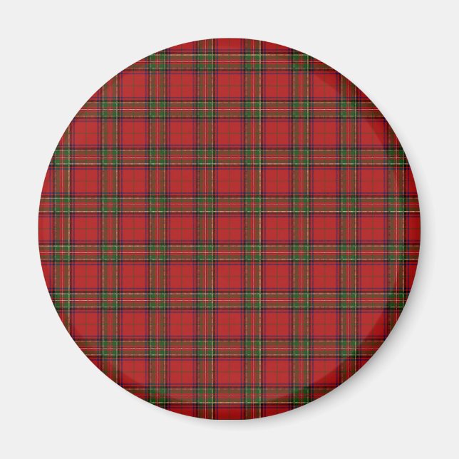 Íman Clan Stewart Royal Scottish Tartan Xadrez Patterno (Frente)