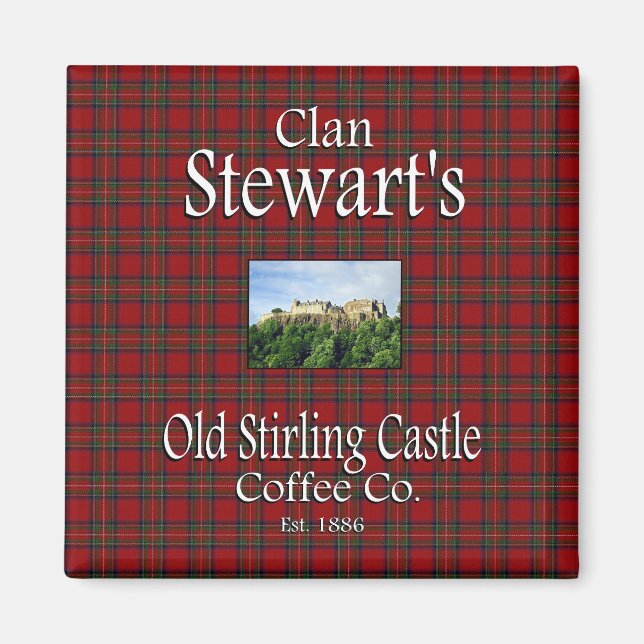 Íman Clan Stewart's Old Stirling Castle Coffee Co. (Frente)