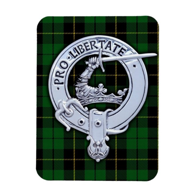 Íman Clan Wallace Crest & Hunting Tartan (Vertical)