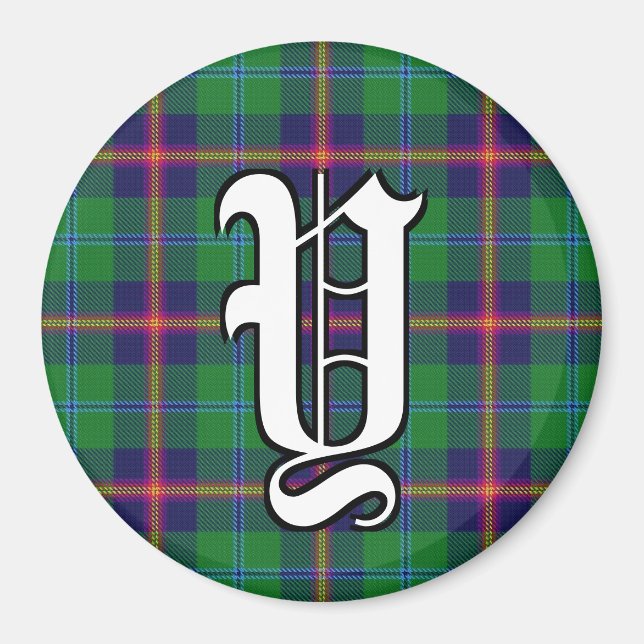 Íman Clan Young Tartan Xadrez Acentos (Frente)