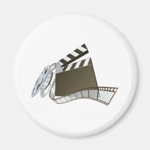 Íman Clapperboard do filme e carretel de filme do filme