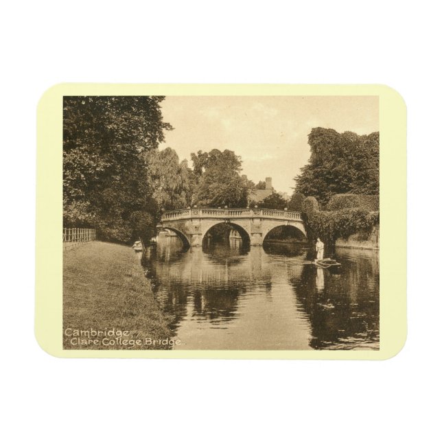 Íman Clare College Bridge, Cambridge England Vintage (Horizontal)