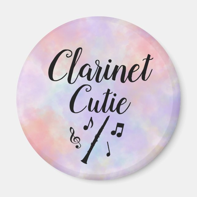 Íman Clarinet Cutie Watercolor Music Magnet (Frente)
