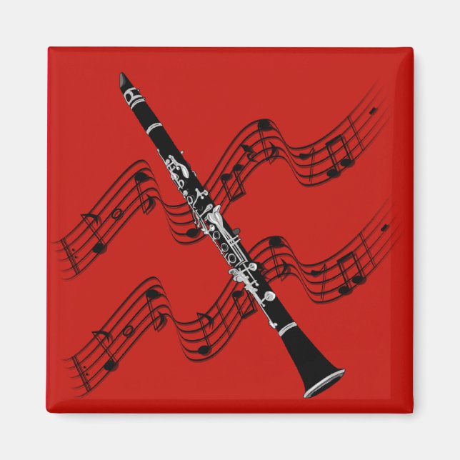 Íman Clarinet em Vermelho (Frente)