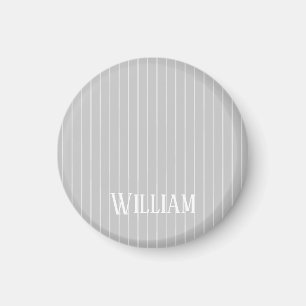 Íman Claro personalizado - riscas cinzentas