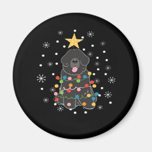 Íman Classe de Árvore de Natal do Cão Negro Newfie
