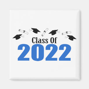 Íman Classe De Bonés E Diplomas De 2022 (Azul)