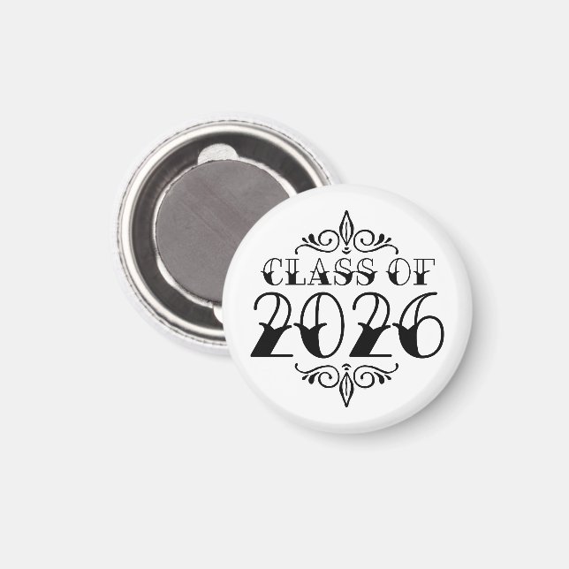 Íman Classe de estilo de tatuagem de graduação de 2026 (Front/Back)
