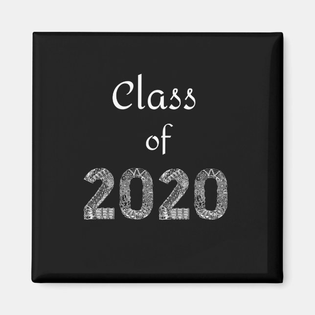 Íman Classe de ímã de letras brancas 2020 (Frente)
