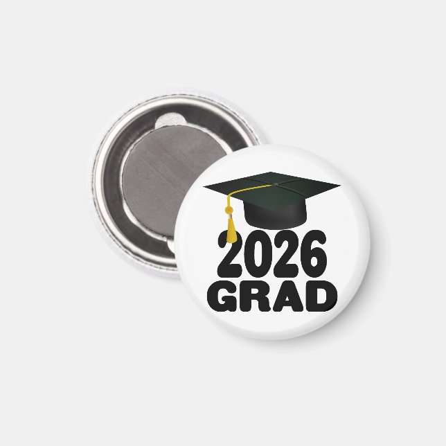 Íman Classe Negrito de Graduação 2026 (Front/Back)