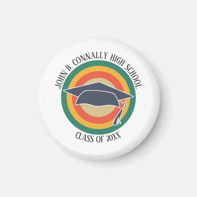 Íman Classe Personalizada de Graduação do Segundo grau  (Frente)