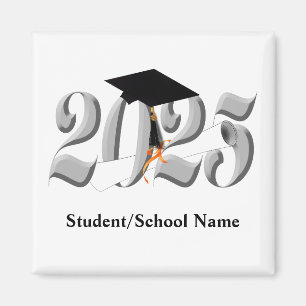 Íman Classe prateada de graduação de 2025