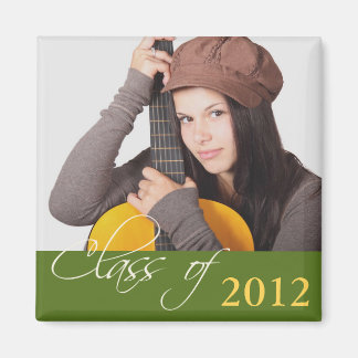 Íman Classe verde-foto personalizada de formatura escol