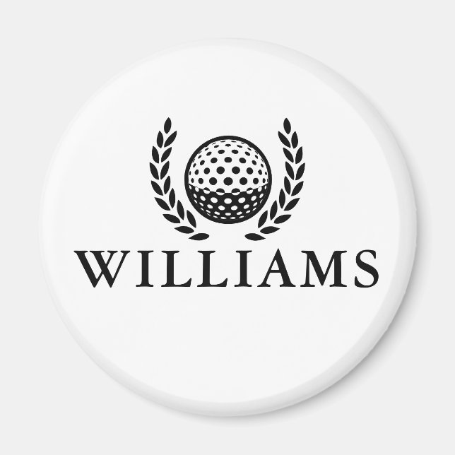 Íman Classic Personalized Name Monogram (Frente)