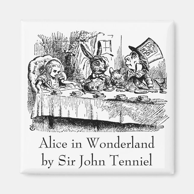 Íman Clássico Alice no País das Maravilhas, Cena do Chá (Frente)