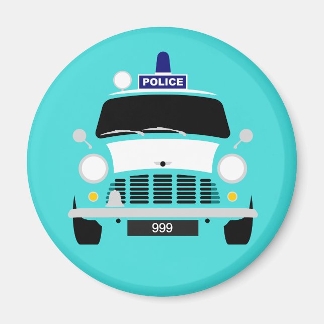 Íman Clássico Austin Mini Policial Van (Frente)