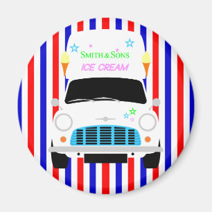 Íman Clássico Austin Mini sorvete Van