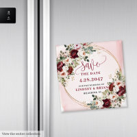 Clássico Boho Bege Vino Dourado Floral Save the Da