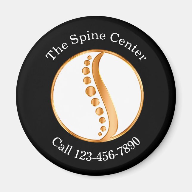 Íman Clássico Chiropractor Spine Business Magnets (Frente)