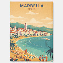Clássico Colorido Marbella Espanha Viagem Arte Ele
