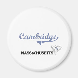 Íman Clássico da cidade de Cambridge Massachusetts