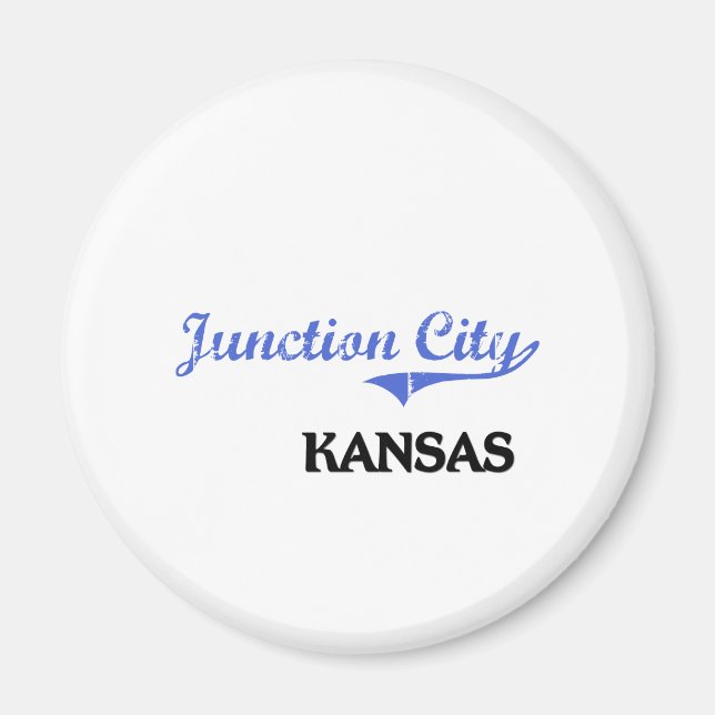 Íman Clássico da Cidade de Junction Kansas (Frente)