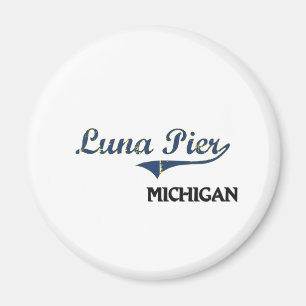Íman Clássico da cidade de Michigan do cais de Luna