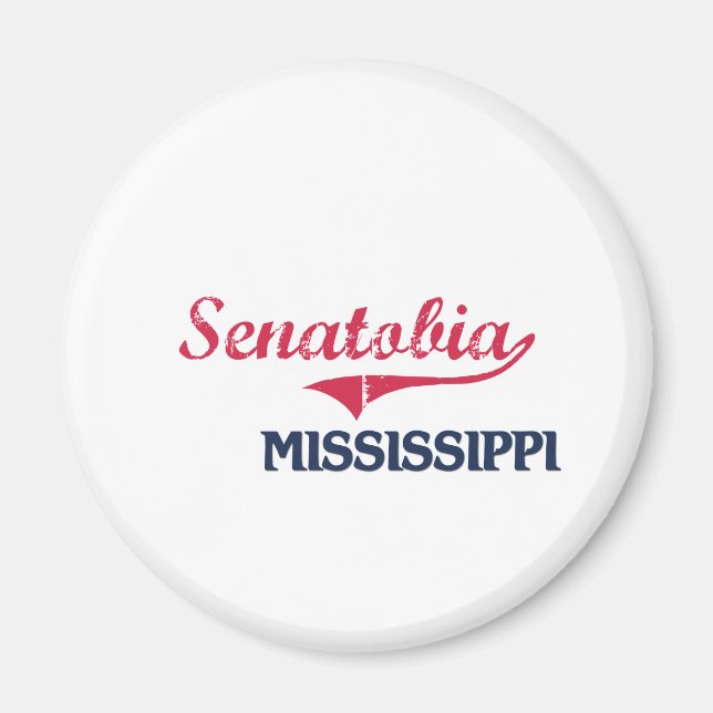 Íman Clássico da Cidade do Mississippi Senatobia (Frente)