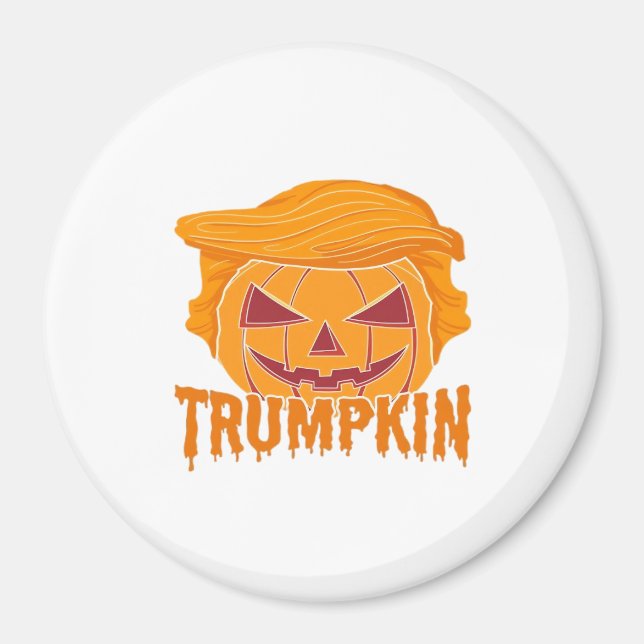 Íman Clássico de Trumpkin - Estilo Presidente de Abóbor (Frente)