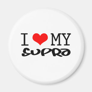 Íman Clássico "eu amo meu supra" design