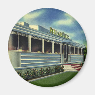 Íman Clássico Restaurante Retro dos Anos 50 Pelican Din