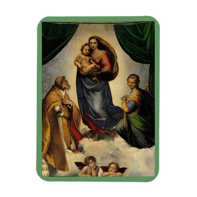 Íman Clássico "Sistine Madonna" (cerca de 1513) de Rafa (Vertical)