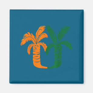 Íman Clássico Vintage Design de Palma de Miami dos Anos