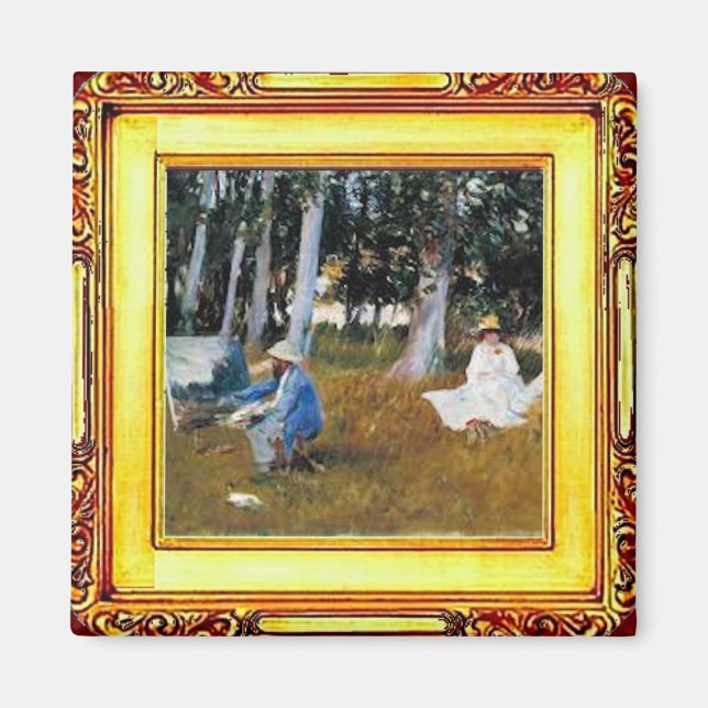 Íman Claude Monet, a borda de uma madeira (Frente)