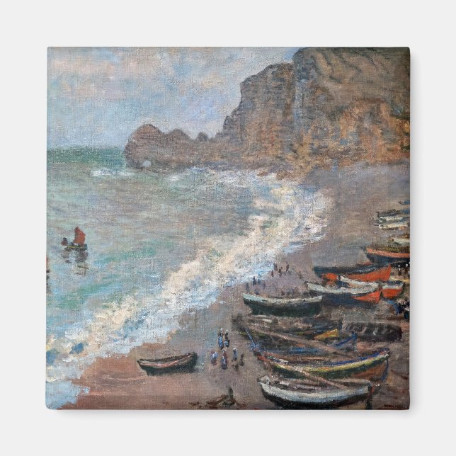 Íman Claude Monet - A praia em Etretat (Frente)