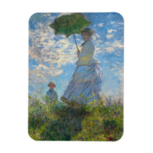 Íman Claude Monet - A Promenade, Mulher com Parasol
