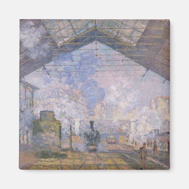 Íman Claude Monet | A Rua Gare, Lazare, 1877 (Frente)