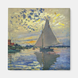 Íman Claude Monet - Barco à vela em Le Petit-Gennevilli