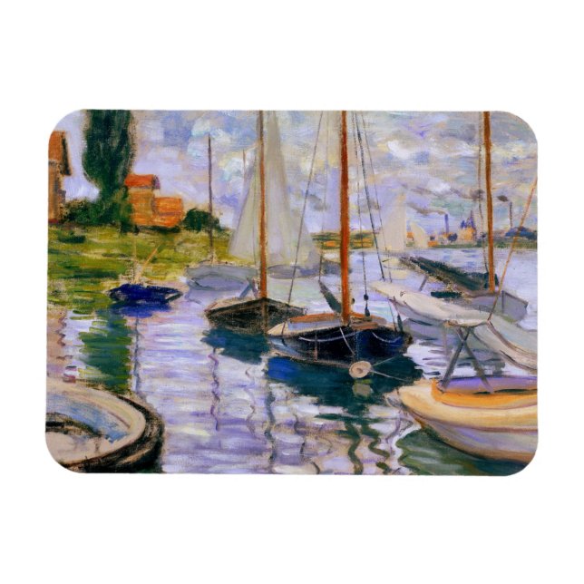 Íman Claude Monet - Barcos à vela no Sena (Horizontal)