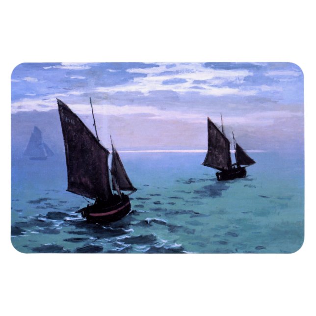 Íman Claude Monet: Barcos de Pesca a Caminho (Horizontal)
