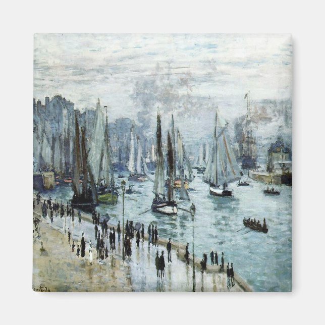 Íman Claude Monet Barcos de Pesca que Saem do porto (Frente)
