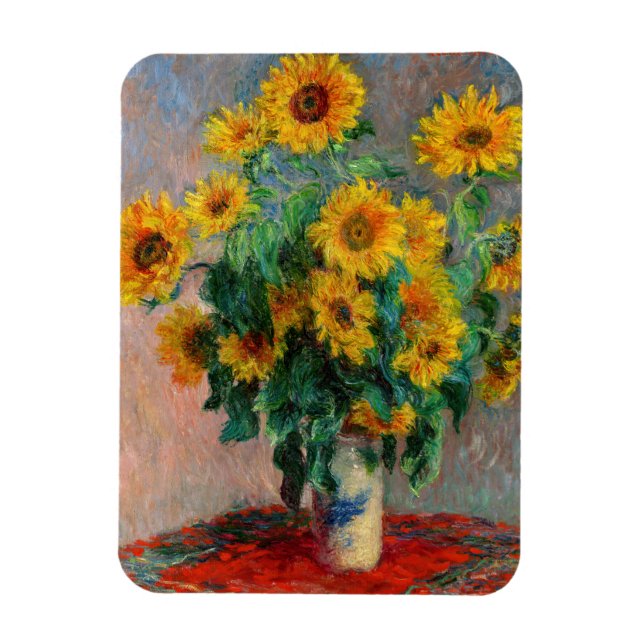 Íman Claude Monet - Buquê de Sunflower (Vertical)