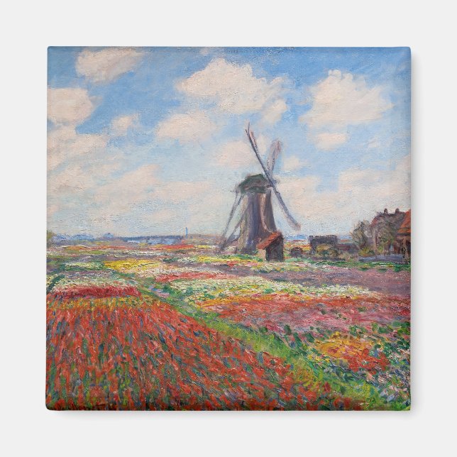 Íman Claude Monet - Campo das Tulipas na Holanda (Frente)