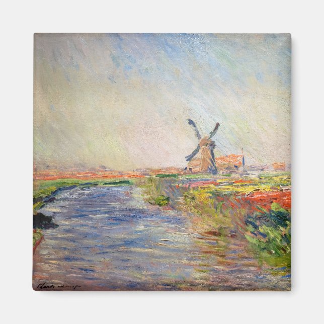 Íman Claude Monet - Campo das Tulipas na Holanda (Frente)